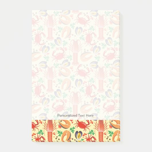 Seafood Patroon Post-it® Notes (Voorkant)