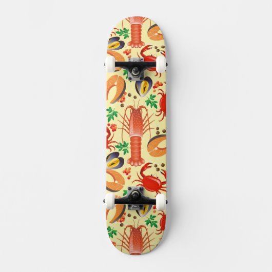 Seafood Patroon Skateboard (Voorkant)