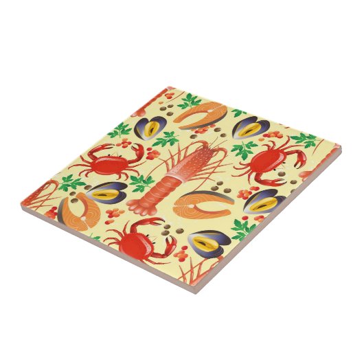 Seafood Patroon Tegeltje (Zijkant)