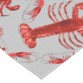 Seafood Pattern Crawfish Lobster Rustic Grey  Lange Tafelloper (Hoek)