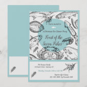 Seafood Pen en Inktnodiging Kaart (Voorkant / Achterkant)