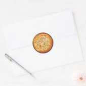 Seafood Pizza Ronde Sticker (Envelop)