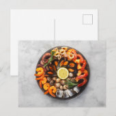 Seafood Platter Briefkaart (Voorkant / Achterkant)