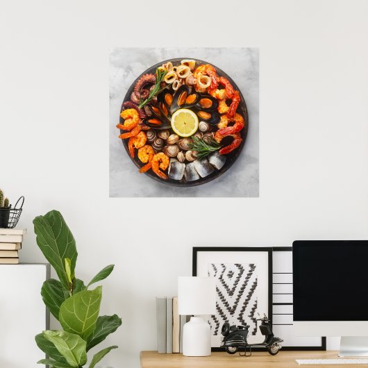 Seafood Platter Poster (Thuiskantoor)