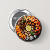 Seafood Platter Ronde Button 5,7 Cm (Voorkant /achterkant)
