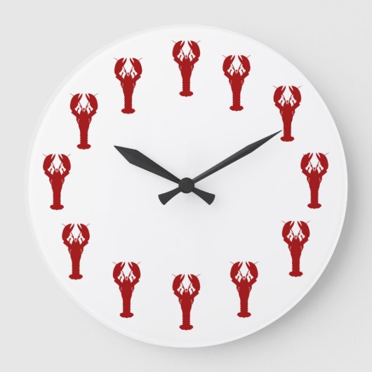 Seafood Red Lobster Wall Decor Grote Klok (Voorkant)