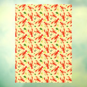 Seafood Restaurant Lobster Pattern Large Raamsticker (Vel 3)