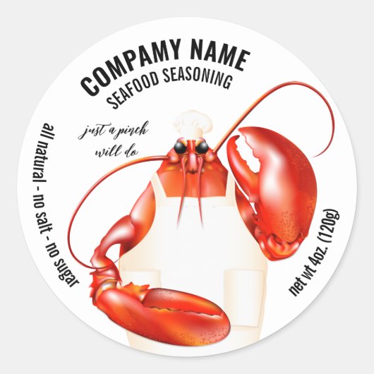 Seafood Spice Seasoning Ronde Sticker (Voorkant)