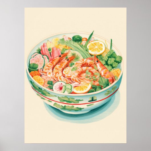 Seafood Symphony: een feest in een kom Poster (Voorkant)