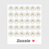 Seafood Wedding Place Cards Meal Choice Sticker (Vel)