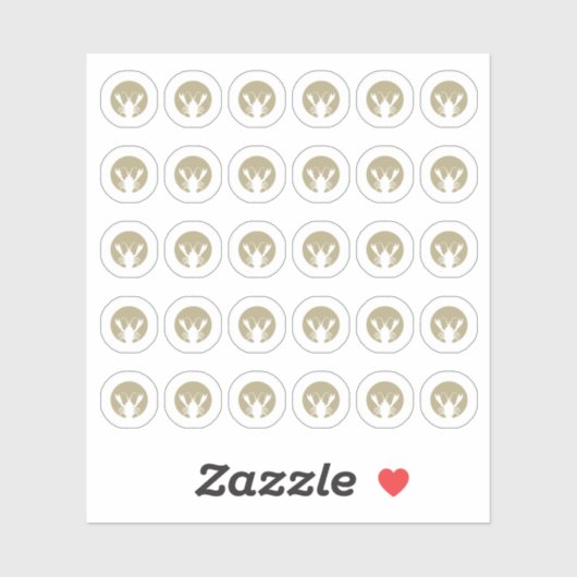 Seafood Wedding Place Cards Meal Choice  Sticker (Vel)