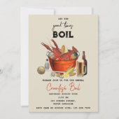 Seafood Zomer Jaarlijkse Crawfish Boil Party Kaart (Voorkant)