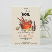 Seafood Zomer Jaarlijkse Crawfish Boil Party Kaart (Staand voorkant)