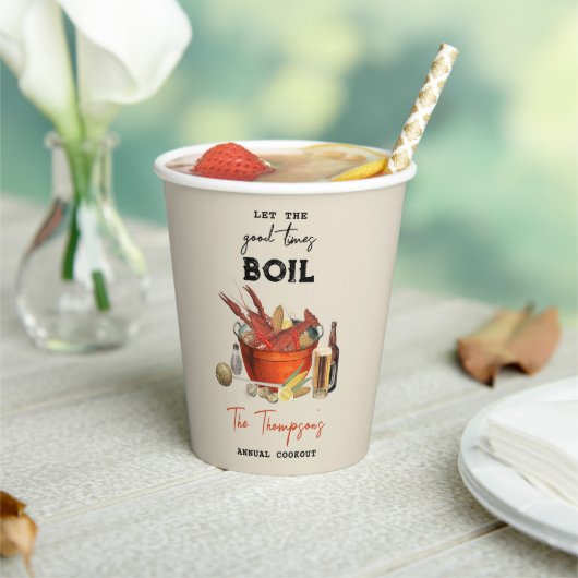 Seafood Zomer Jaarlijkse Crawfish Boil Party Papieren Bekers (Insitu)