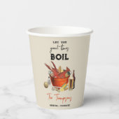 Seafood Zomer Jaarlijkse Crawfish Boil Party Papieren Bekers (Achterkant)