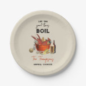 Seafood Zomer Jaarlijkse Crawfish Boil Party Papieren Bordje (Voorkant)