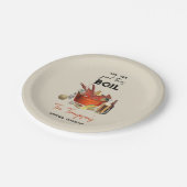 Seafood Zomer Jaarlijkse Crawfish Boil Party Papieren Bordje (Gekanteld)