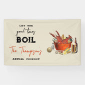 Seafood Zomer Jaarlijkse Crawfish Boil Party Spandoek (Horizontaal)