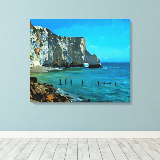 Seaford Head Arch, Seven Sisters, Verenigd Koninkr Canvas Afdruk (Insitu (Houten vloer))