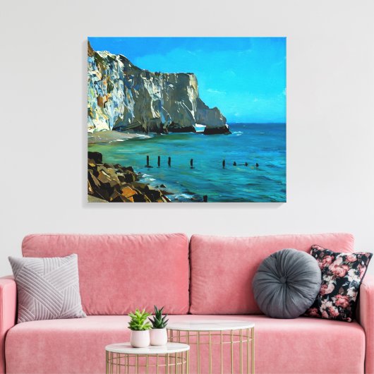 Seaford Head Arch, Seven Sisters, Verenigd Koninkr Canvas Afdruk (Insitu (Woonkamer))
