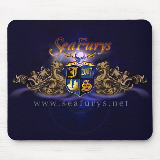 SeaFurys Shield (Blue) Mousepad Muismat (Voorkant)
