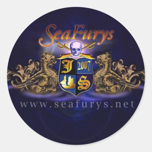 SeaFurys Shield (Blue) Stickers (Voorkant)