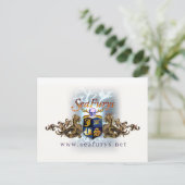 SeaFurys Shield (White) Briefkaart (Staand voorkant)