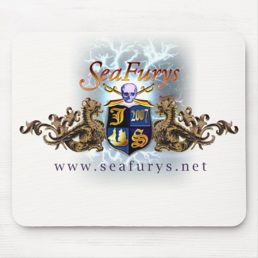 SeaFurys Shield (White) Mousepad Muismat (Voorkant)