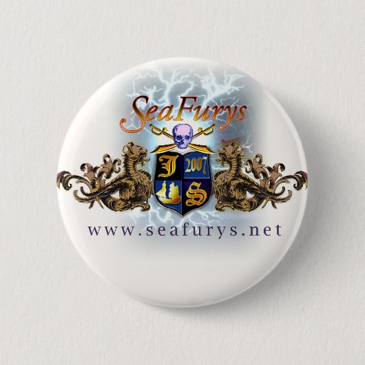 SeaFurys Shield (witte Button) Ronde Button 5,7 Cm (Voorkant)