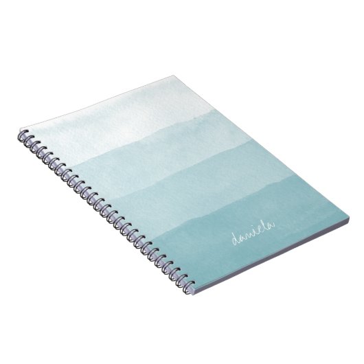 Seaglass Aqua Waterverf Verloopkleurenblok Notitieboek (Rechterzijde)