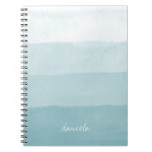 Seaglass Aqua Waterverf Verloopkleurenblok Notitieboek (Voorkant)