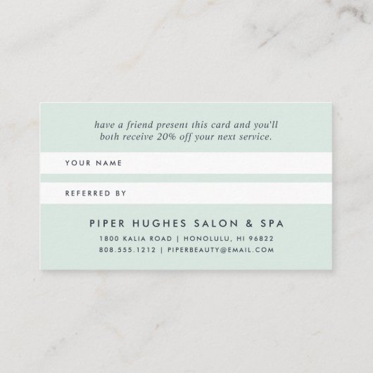 Seaglass Geode Aanbevelingskaartje (Achterkant)