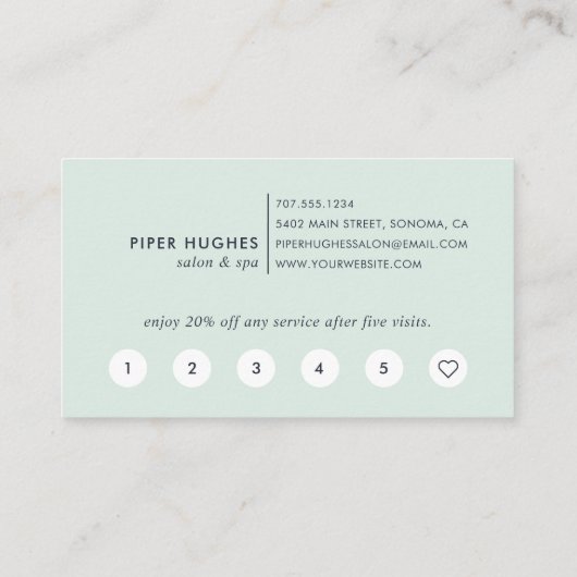 Seaglass Geode | Aqua Waterverf Klantenkaartje (Achterkant)