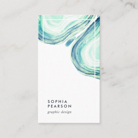 Seaglass Geode | Verticale sociale media Visitekaartje (Voorkant)