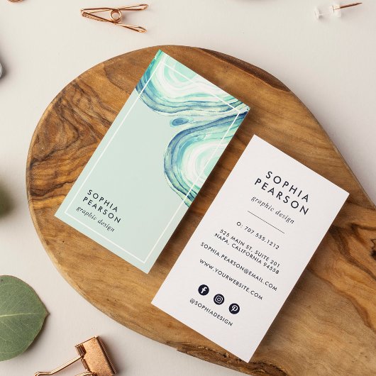 Seaglass Geode | Verticale sociale media Visitekaartje