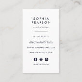 Seaglass Geode | Verticale sociale media Visitekaartje (Achterkant)