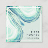 Seaglass Geode Vierkante Visitekaartje (Voorkant)