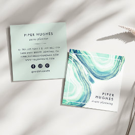 Seaglass Geode Vierkante Visitekaartje