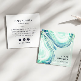 Seaglass Geode Vierkante Visitekaartje