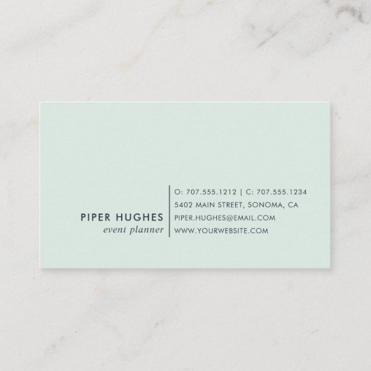 Seaglass Geode Visitekaartje (Achterkant)