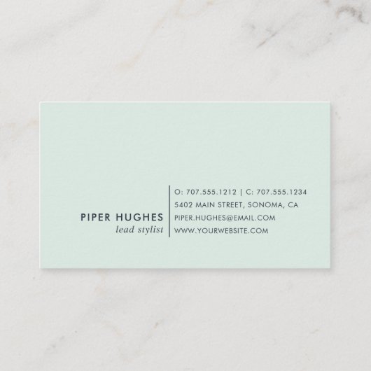 Seaglass Geode Visitekaartje (Achterkant)