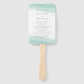 Seaglass getijden bruiloft programma handwaaier (Voorkant)