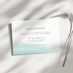 Seaglass getijden Bruiloft Receptie Enclosure Kaar Kaart