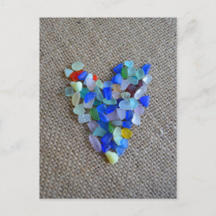 Seaglass Heart1 Briefkaart