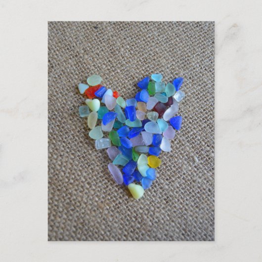 Seaglass Heart1 Briefkaart (Voorkant)