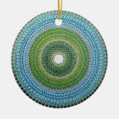 Seaglass Mandala Keramisch Ornament (Voorkant)