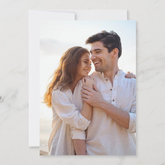 Seaglass Tides Elegant Simple Coastation Waterverf Save The Date (Achterkant)