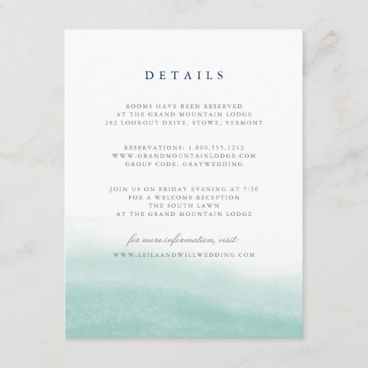 Seaglass Tides Guest Information Kaart (Voorkant)