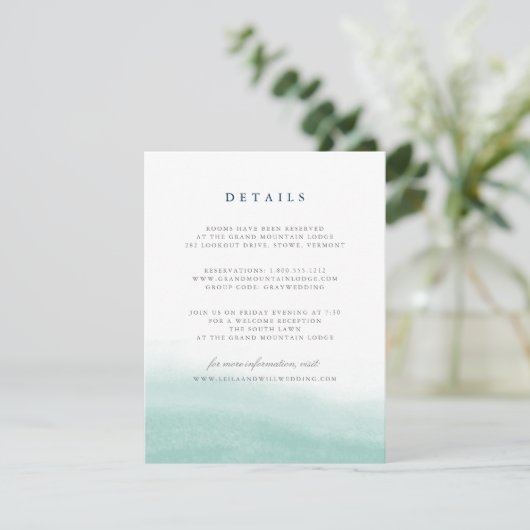 Seaglass Tides Guest Information Kaart (Staand voorkant)