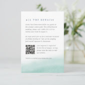 Seaglass Tides QR-code Gastgegevens Informatiekaartje (Staand voorkant)